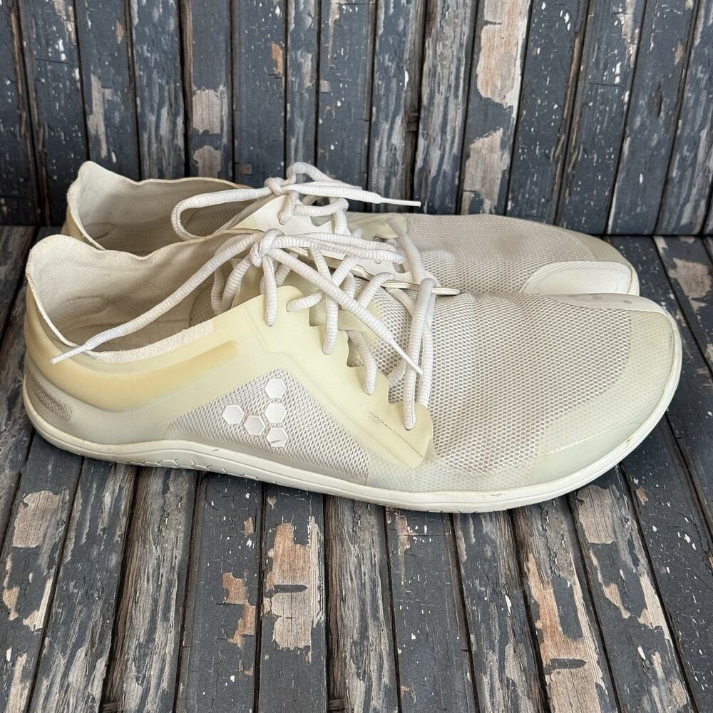 Vivobarefoot Primus Lite III White Minimalist Trainers Shoes Men Size 10 EU 43